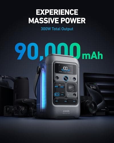 Anker SOLIX C300 DC, 288Wh 300W DC Power Bank Station with 60W Solar Panel — view 2