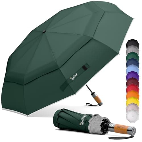 Royal Walk Folding Travel Compact Umbrella Windproof Strong for Men & Women
