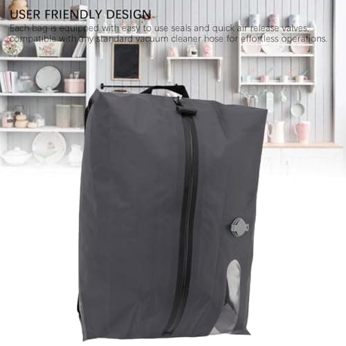 Odorkle Compression Bags for Suitcases, 70D TPU Reusable Vacuum (Gray) — view 3