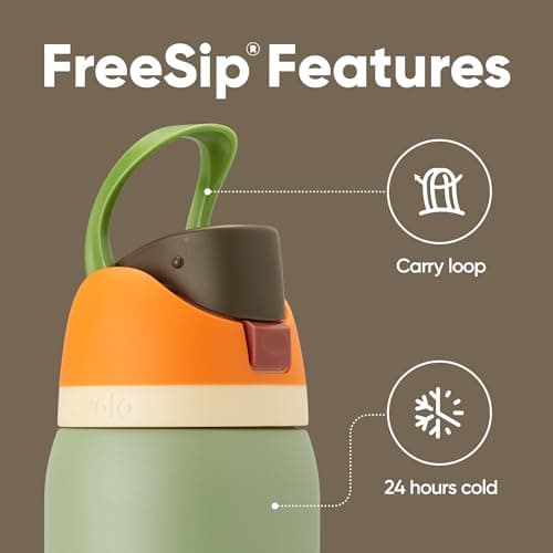 Owala FreeSip Insulated Stainless Steel Water Bottle, 945ml, Camo Cool — view 4