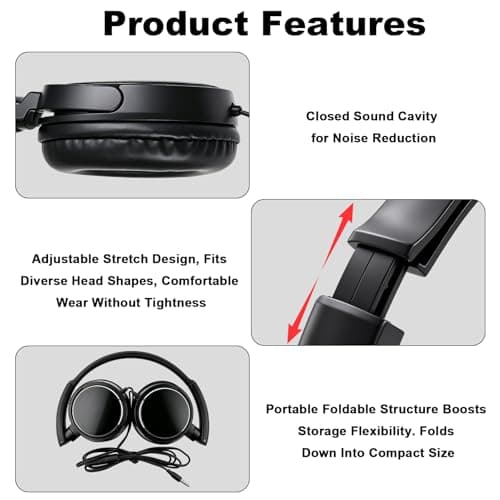 Klyk Over Ear Wired Headphones with Microphone for PS4, PS5, Xbox, PC — view 4