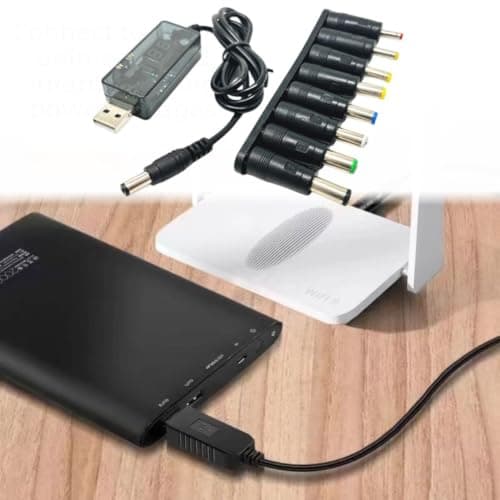 Honseadek USB Power Boost Cable, 5V To 6V/9V/12V Step-Up Converter With 8 DC Heads, 6W-7W Output For Routers, Dashcams, LED Lights, Portable Travel Use(5V5.5 * 2.1mm) — view 3