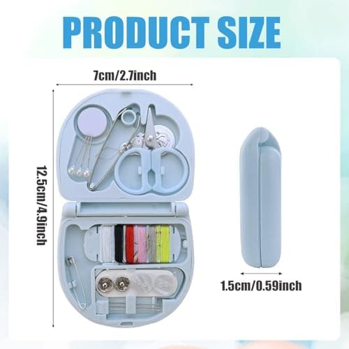 1 Pcs Mini TravelSewing Kit Portable Sewing Case with Scissors, Buttons, Pins, Thread and Needles, Sewing Supplies for Home and Travel, Beginner Emergency Repair Kit — view 2