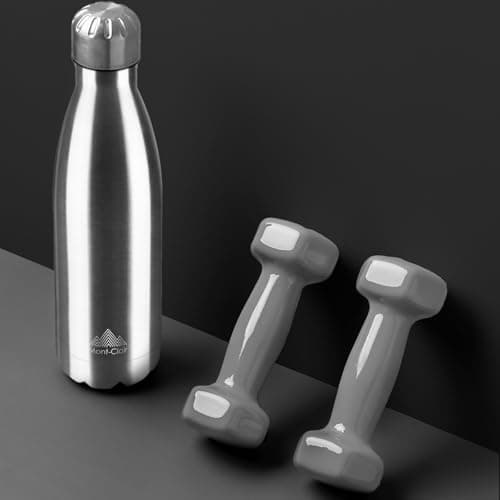 Mont-Clair H2O Stainless Steel Water Bottle, Vacuum Insulated - BPA Free, 12h Hot & 24h Cold Drinks, Metal Water Bottle 500ML Leakproof, Ideal for Adult, Kids, Running - Silver — view 6