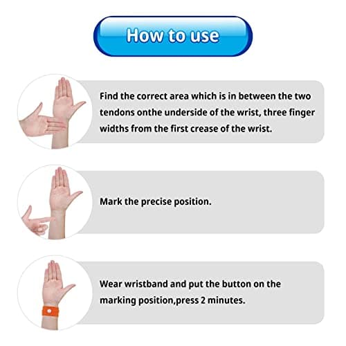 1 Pair Motion Sickness Wristbands, Natural Nausea Relief Bands for Kids &Adults, Anti-Nausea Wristbands, for Car Sea Sickness Travel Sickness Pregnancy Morning Sickness (Pink) — view 3