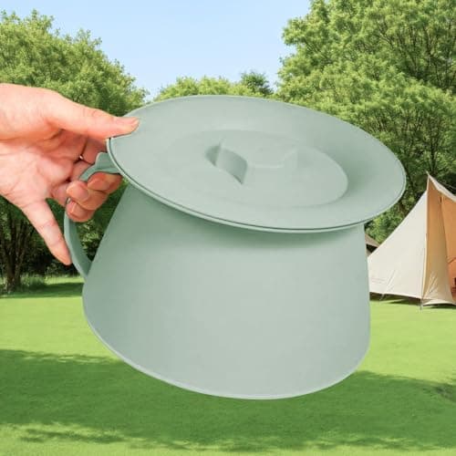 Chamber Pot - Portable Potty for Adults, Elderly & Kids | Bedside Commode Urinal with Lid | Easy to Clean Toilet Pot for Camping, Travel, & Use | Portable Urinary — view 5