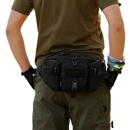 Xieben Outdoors Fanny Waist Bag for Men Women Travel Hiking Running Hip Bum Belt Slim Pack Purse Wallet Cell Phone Pouch Black — view 4