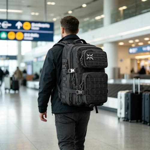 45L Tactical Backpack, Military Rucksack Travel Hiking Camping Bag — view 5