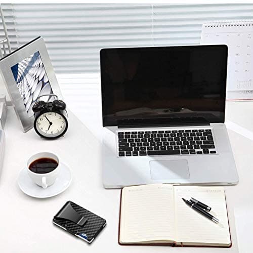 Carbon Fiber Wallet,RFID Blocking Card Holder for Slim Metal Wallet,Minimalist Money Clip — view 6