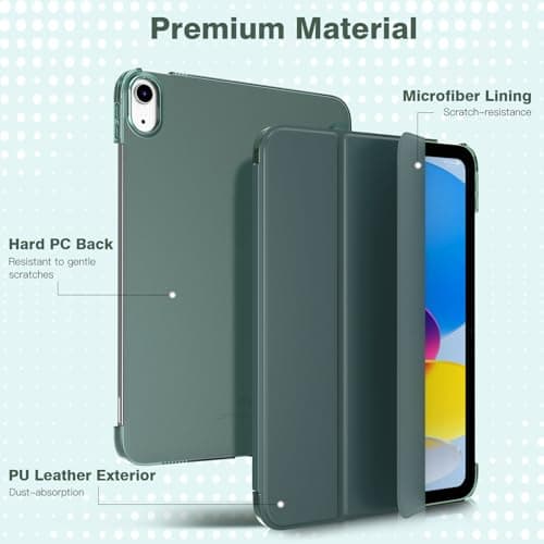TiMOVO Case for iPad A16 11th Gen 11"/10th Gen 10.9", Midnight Green — view 3