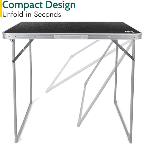 Trail Portable Folding Camping Table, L80cm x W60cm x H67cm — view 4