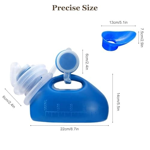 2 Litre Portable Urinal Bottles, 1.5M Hose Urine Collection Solution — view 2