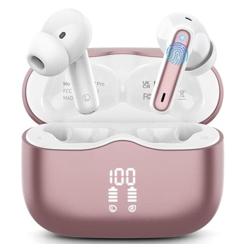 Wireless Earbuds Bluetooth 5.4 with HiFi Stereo Bass, 40H In‑Ear Earphones