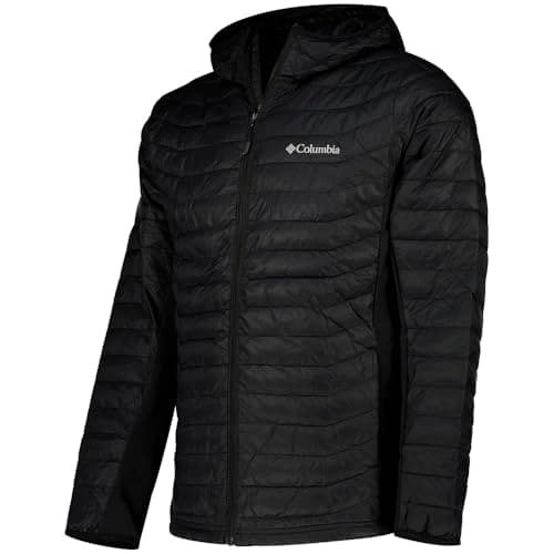 Columbia Men's Powder Pass Hybrid Hooded Jacket, Hooded Puffer Jacket, Black, M — view 2