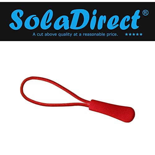 Zipper Pulls Zip Extension Zipper Tag for Clothes Backpacks Traveling Case Handbag Purse Zipper Replacement Tag Tents (Red R2054, 9 Pieces) — view 2