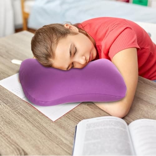 Extra Soft Microbead Travel Neck Support Pillow, Microbead Pillow For Sleeping, Portable Comfort Bean Bag Pillows For Bed Chair Home Office Travel Car Flights, Back Head Arm Wrist Ergonomic Support — view 3