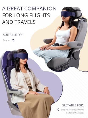 Bonairest Travel Pillow, Airplane Head Strap with 3D Eye Mask for Sleeping — view 6