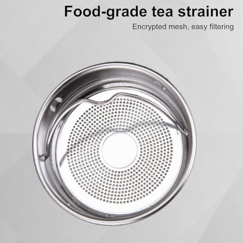 500ML Coffee Cups Travel Mugs with Temperature Display, Stainless Steel Vacuum Insulated Water Bottle with Inner Tea Strainer, Portable Travel Cup, 12-Hour Thermal Insulation 500ml Dark — view 3