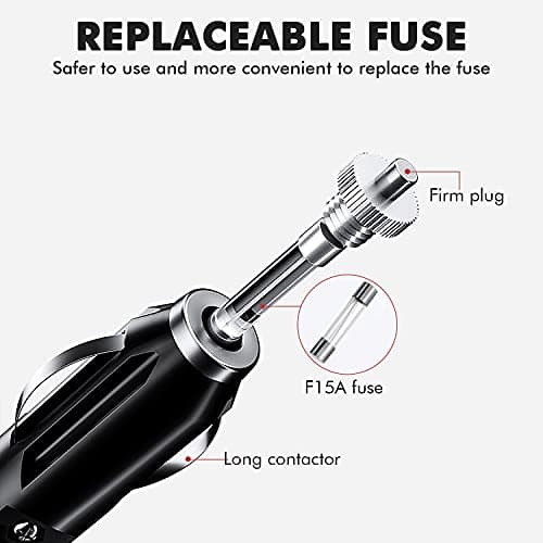 Hoembpn Car Refrigerator Power Cord Cable 2m,12V Car Cooler Cool Box Mini Fridge Lead Cable Plug Power Adapter Extension Cord for Cigarette Lighters, Electric Automotive Refrigerators — view 3