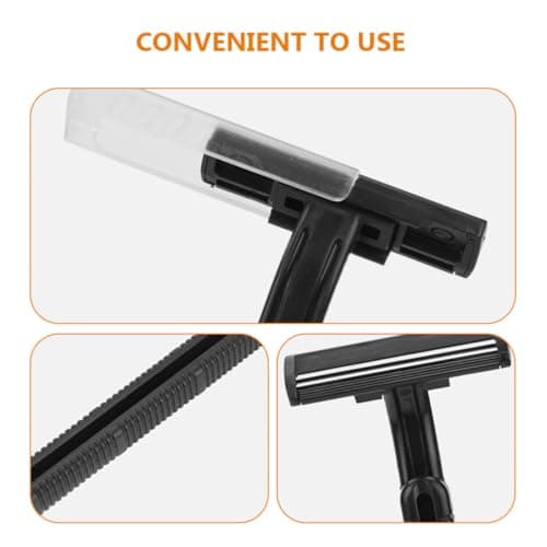 Disposable Anti-slip Body Hair Razor Black 10pcs for Men — view 3