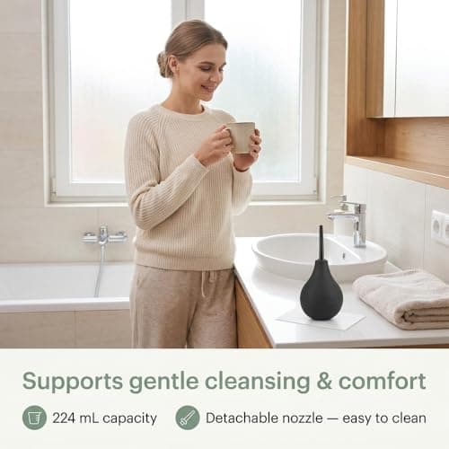 224 mL Silicone Enema Kit Bulb, Douche Squeeze Bottle for Home Use, Ergonomic Easy-Press Design for Gentle Cleansing, Compact for Travel and Bathroom Storage — view 6
