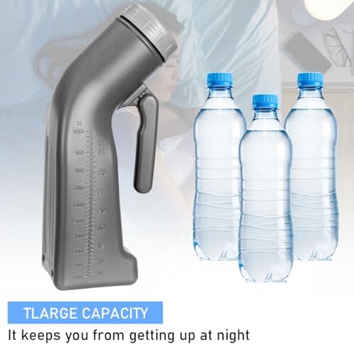 Urinal Travel Toilet Urinal Bottles with Funnel Pee Bottle Urinals Unisex Portable Urine Bottle Pee Container for Camping Outdoor Car Travel 1000ML — view 2