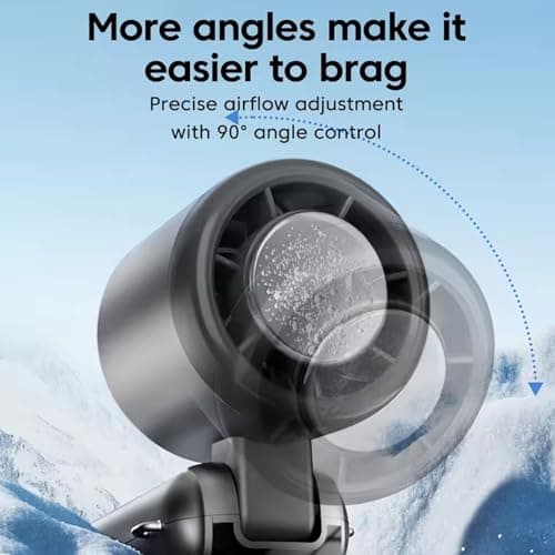 Portable High-Speed Handheld Fan with Ice Cooler, Rechargeable Turbo Fan with Ice Cooling, 100 Speeds, Foldable Mini Personal Fan with LED Display, Quiet Cooling Fan for Office Travel Outdoor (Purple) — view 5
