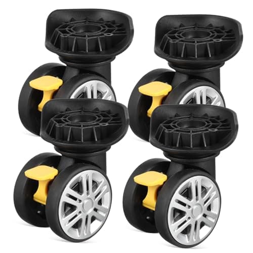 DEARMAMY 4pcs Universal Swivel Caster Wheels Replacement Set for Luggage Suitcase Repair Kit with Sturdy Suitcase Wheels for Travel Trolley Bag Maintenance