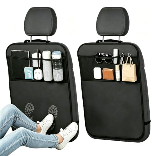 Kaaeiccr 2 Pcs Car Seat Back Protector, Waterproof Oxford Kick Mats
