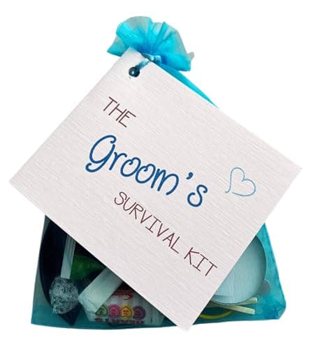 Groom-to-Be Survival Kit – Wedding Day Emergency Gift Bag for Him | Funny Novelty Groom Gift | Engagement, Stag Party or Wedding Morning Keepsake Wedding Favour