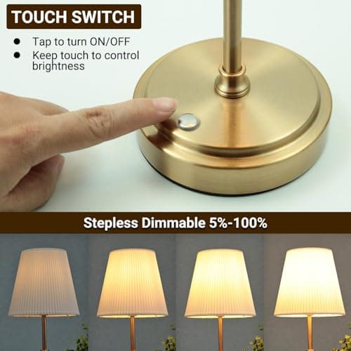 HSLighting Rechargeable Lamp, 5000mAh Touch Cordless Table Lamps Bedside — view 2