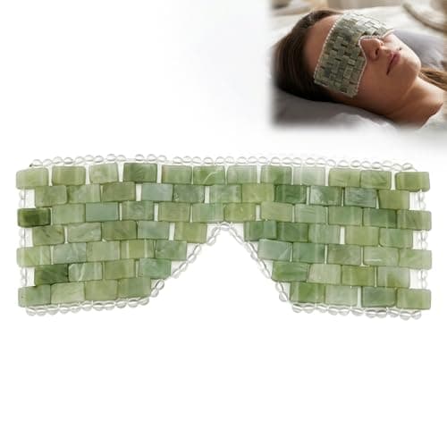 Jade Eye Mask, Cooling Weighted Eye Mask for Relaxation, Travel and Home
