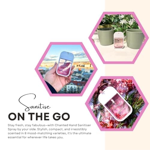 Chanted Mini Hydrating Hand Sanitiser Spray | Travel size 30ml (Cherry Blossom) — view 3