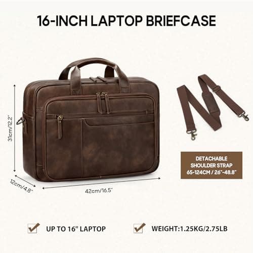 RAINSMORE Messenger Bags for Men 16 Inch Waterproof Laptop Bag — view 4
