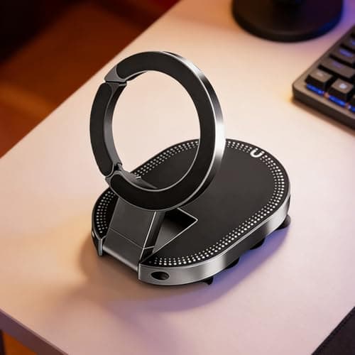 Magnetic Suction Phone Mount - 360 Degree Rotating Foldable No-Slip Phone Mount | Auto Accessories | for Auto, Taxi, Gym, Navigation, Travel, Daily Life, Camping, Business Trip, Commuting — view 3