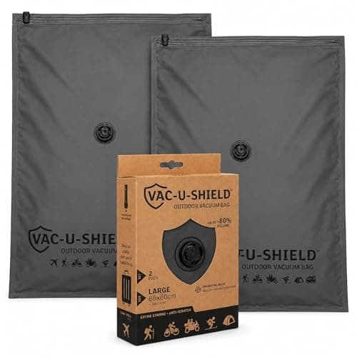 Vac-U-Shield Outdoor Compression Bags, 2 Pack, Grey 86x60 cm, Anti-Scratch