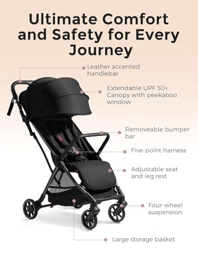 Momcozy ClickGo Lightweight Stroller, Compact Travel Stroller for Airplane — view 4