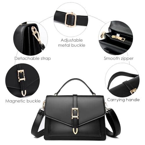 Travistar Cross Body Bag Handbag for Women - Small Crossbody Bags Purse Leather Top-handle Hand Bag Trendy Shoulder Purse Satchel Purses, Brown — view 6