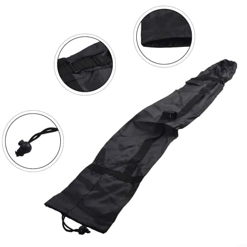 Folding Chair Storage Bag Heavy Duty Nylon Carry Case with Drawstring & Adjustable Strap for Camping Hiking BBQ Portable Organizer for Patio Chairs Trekking Poles Yoga Mats(23 * 130cm) — view 2