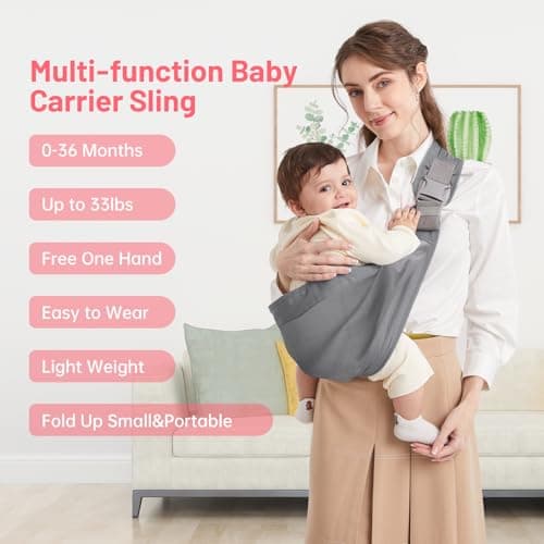 Mumgaroo Adjustable Baby Sling, Breathable Toddler Carrier for 0-36 Months — view 4