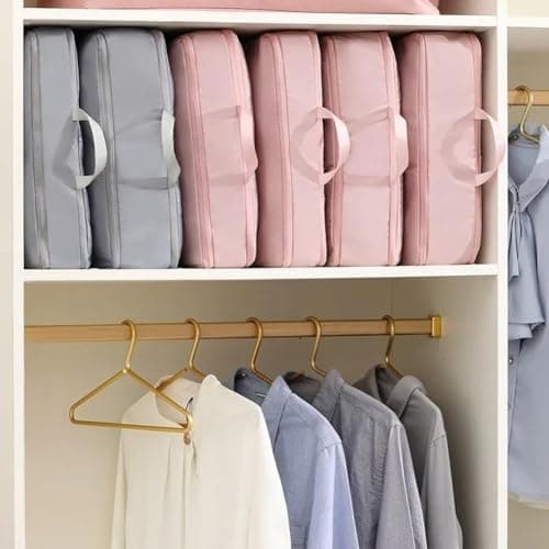 Large Travel Clothes Storage Bag 40x30cm Space Saver(Pink) — view 3