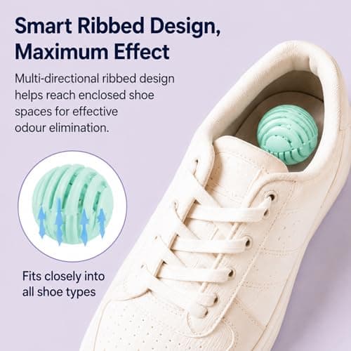 12PCS Shoe Deodorizer Balls Long-Lasting Odour Eliminator with Botanical Freshness - Compact Spherical Design for Shoes, Trainers, Wardrobes, Cars & Lockers, Effective Smell Remover & Air — view 6