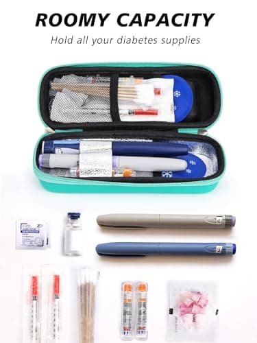 YOUSHARES Monjaro Travel Case with Temperature Display - Insulin Cooler Travel Case with 2 Ice Packs TSA Approved, Refrigerated Medicine Cool Bag for GLP-1 Pens, Diabetes Supplies Organizer Flight — view 3