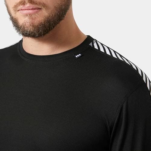 Helly Hansen Men's HH Lifa Stripe Crew Base Layer, Black, M — view 6