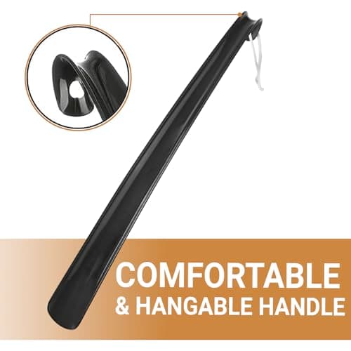 FADII 2 Pack Shoe Horn Long Handled 45cm+22cm Long Shoe Horn-Plastic Shoehorn for Men, Women with Comfort Grip Long Shoe Horns-Flexible Extra Long Shoe Horn for Elderly — view 3