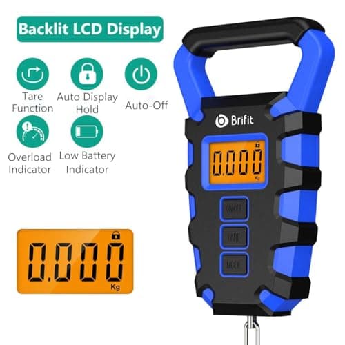ORIA Digital Fishing Scale, 50kg Hanging Luggage Scale with Tape Measure — view 4