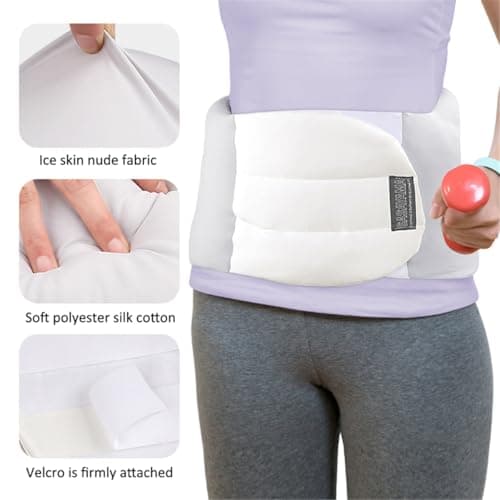 Lumbar Support Pillow for Sleeping Lower Back Sciatic Nerve Pain Relief, Soft Lumbar Pillows Waist Support Belt, Adjustable Travel Pillow Lower Back Wrap Cushion for Bed Side Office Chair Car Airplane — view 3