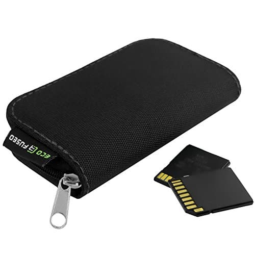 Eco-Fused Memory Card Carrying Case - Suitable for SDHC and SD Cards - 8 Pages and 22 Slots - Microfiber Cleaning Cloth Included - 22 Slots, Black — view 3