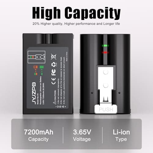 7200mAh JYJZPB Quick Release Battery for Ring, 2 Pack+Charger Station — view 2