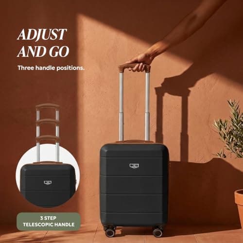 LUGG Jetset 15" Lightweight Cabin Suitcase - EasyJet Underseat Carry On Luggage, ABS Hard Shell, Scratch-Resistant Finish, Secure Lock, Smooth 360° Spinner Wheels (45x33x20cm) — view 5